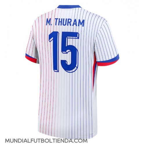 Camiseta Francia Marcus Thuram #15 Segunda Equipación Replica Eurocopa 2024 mangas cortas